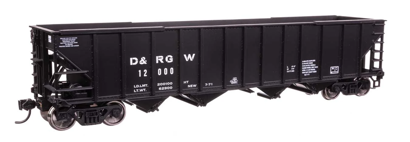 Walthers Mainline HO Scale Denver & Rio Grande Western #12000 50' 100-Ton 4-Bay Hopper