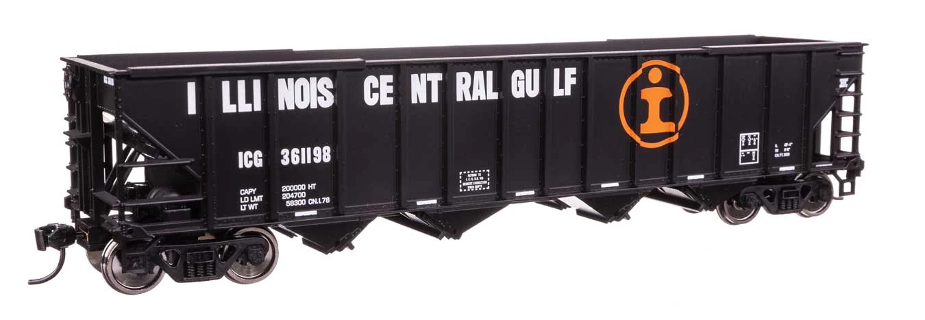 Walthers Mainline HO Scale Illinois Central Gulf #361198 50' 100-Ton 4-Bay Hopper