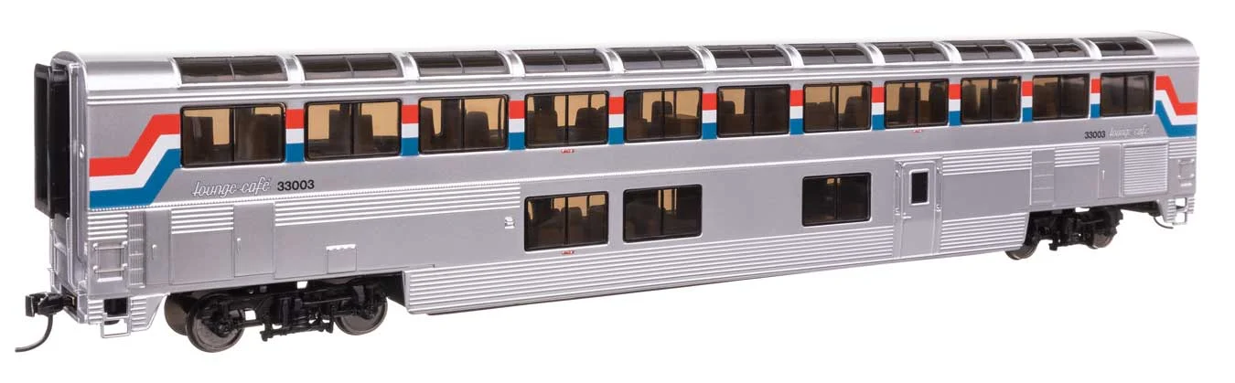 Walthers Proto HO Scale Amtrak Phase III 85' Superliner I Sightseer Lounge Amtrak #33003 - Lighted - 920-12044