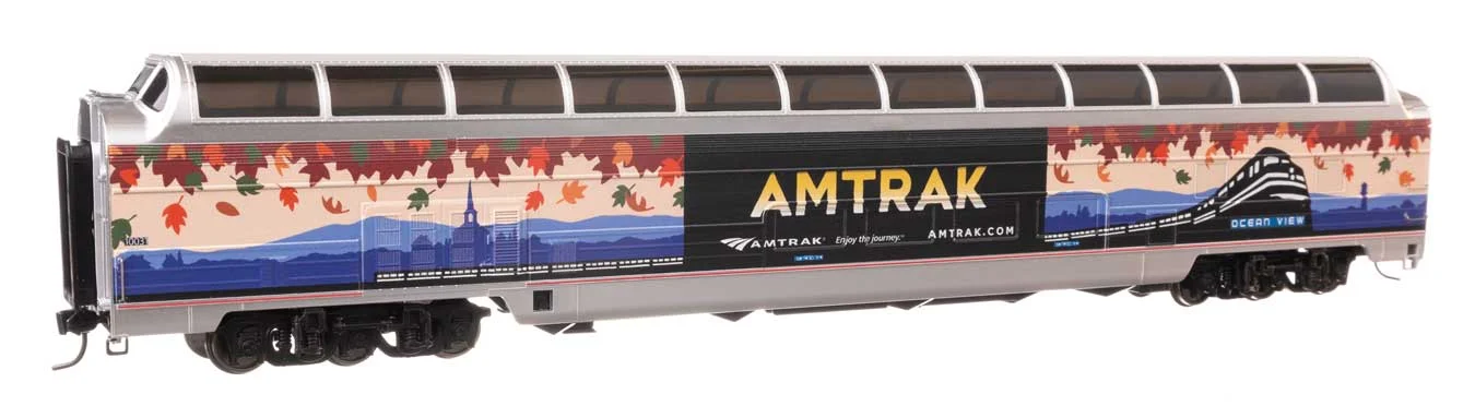 Walthers Proto HO Amtrak Ph VI #10031 Fall Foliage Wrap (2010) 85' Budd Great Dome Car