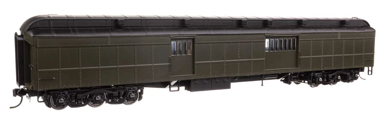 Walthers Proto HO Painted Unlettered 70' Heavyweight Baggage Car w/Clerestory Roof