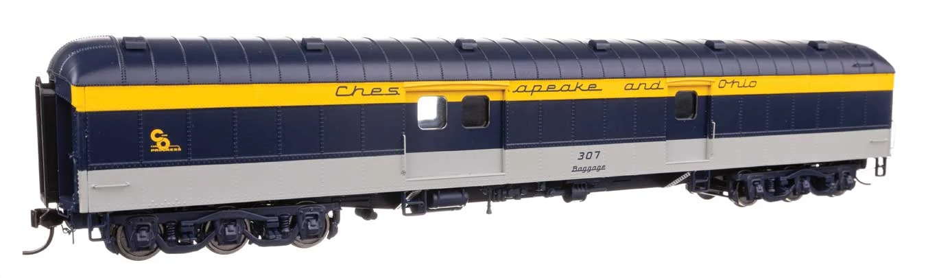 Walthers Proto HO Chesapeake & Ohio #307 70' Heavyweight Baggage Car w/Arched Roof