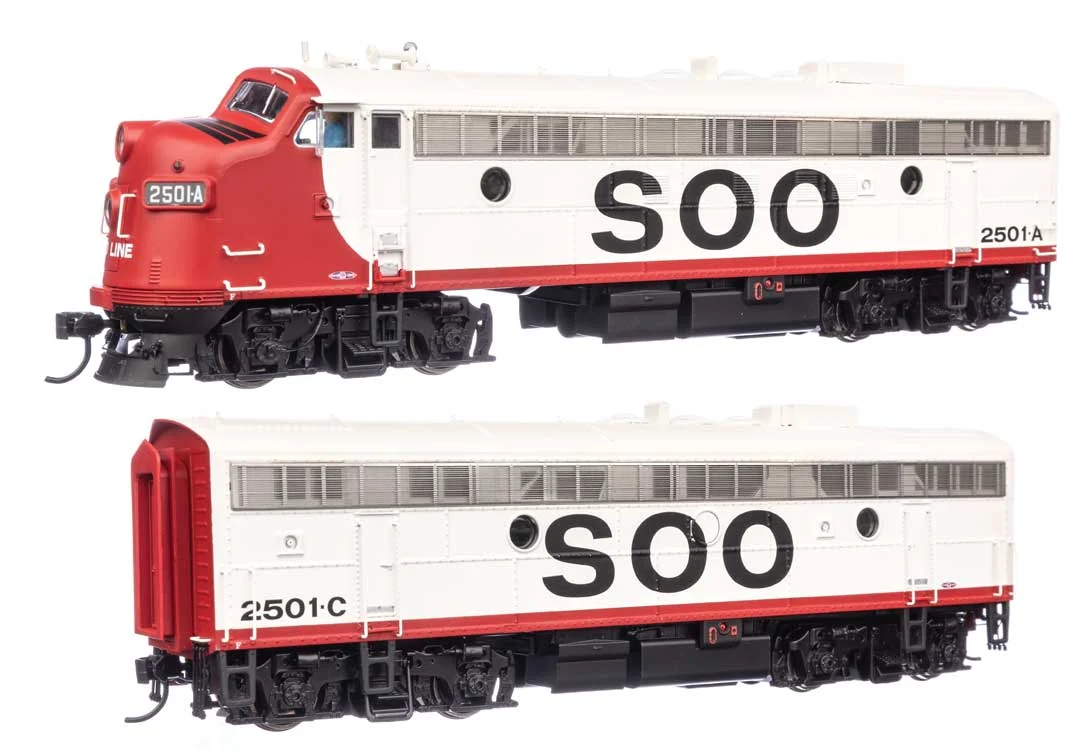 Walthers Proto HO Soo Line #2501A & 2501C FP7 & F7B - LokSound 5 Sound & DCC