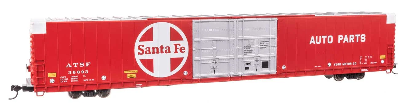 Walthers Proto HO Santa Fe #36693 86' Pullman-Standard Double-Door Hi-Cube Boxcar
