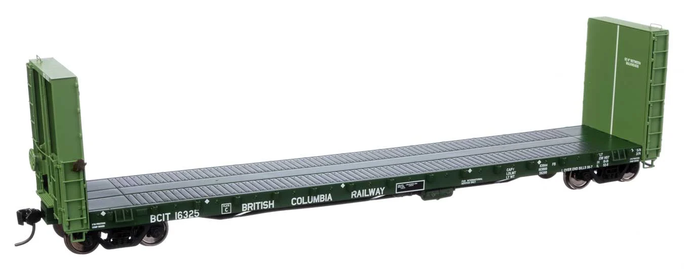 Walthers Proto HO BCIT #16325 British Columbia 50' CC&F Bulkhead Flatcar - 920-104343