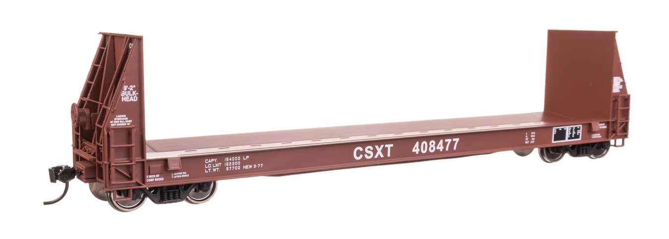 Walthers Proto HO Scale CSX #408477 50' Sieco Pulpwood Flatcar