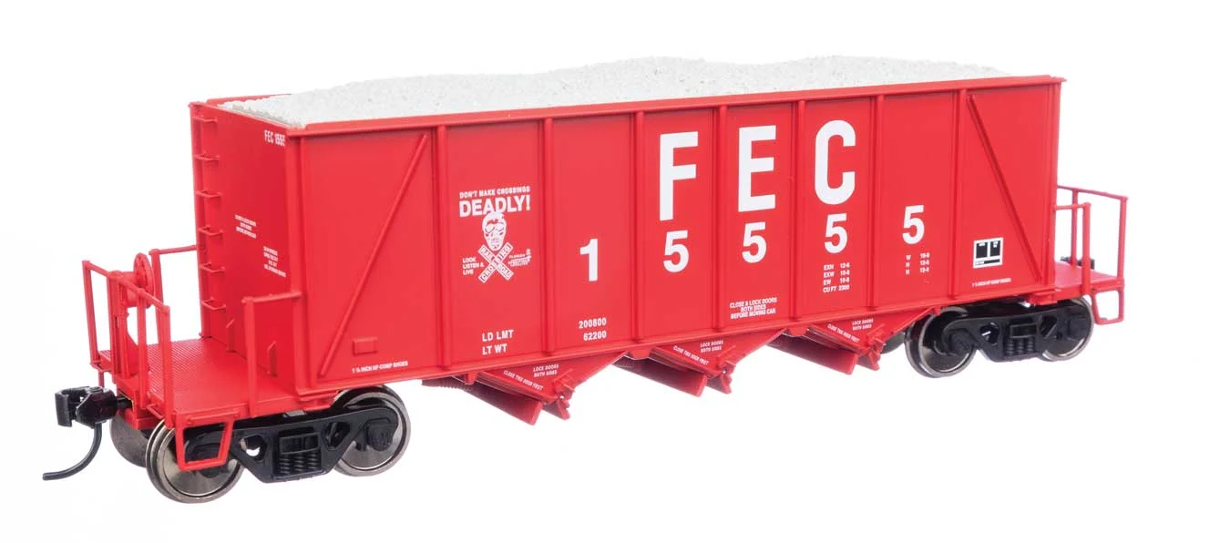 Walthers Proto HO Florida East Coast FEC #15555 40' Ortner 100-Ton Open Aggregate Hopper