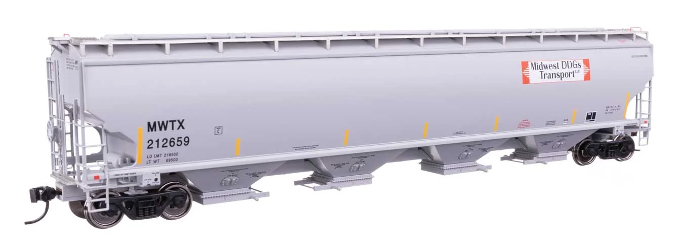 Walthers Proto HO Midwest DDG Transport MWTX #212659 67' Trinity 6351 4-Bay Covered Hopper