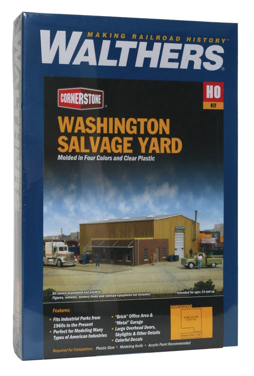 Walthers Cornerstone HO Scale Washington Salvage Yard Kit - 933-2928