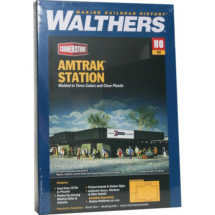 Walthers Cornerstone HO Scale Amtrak Station Kit 933-3038