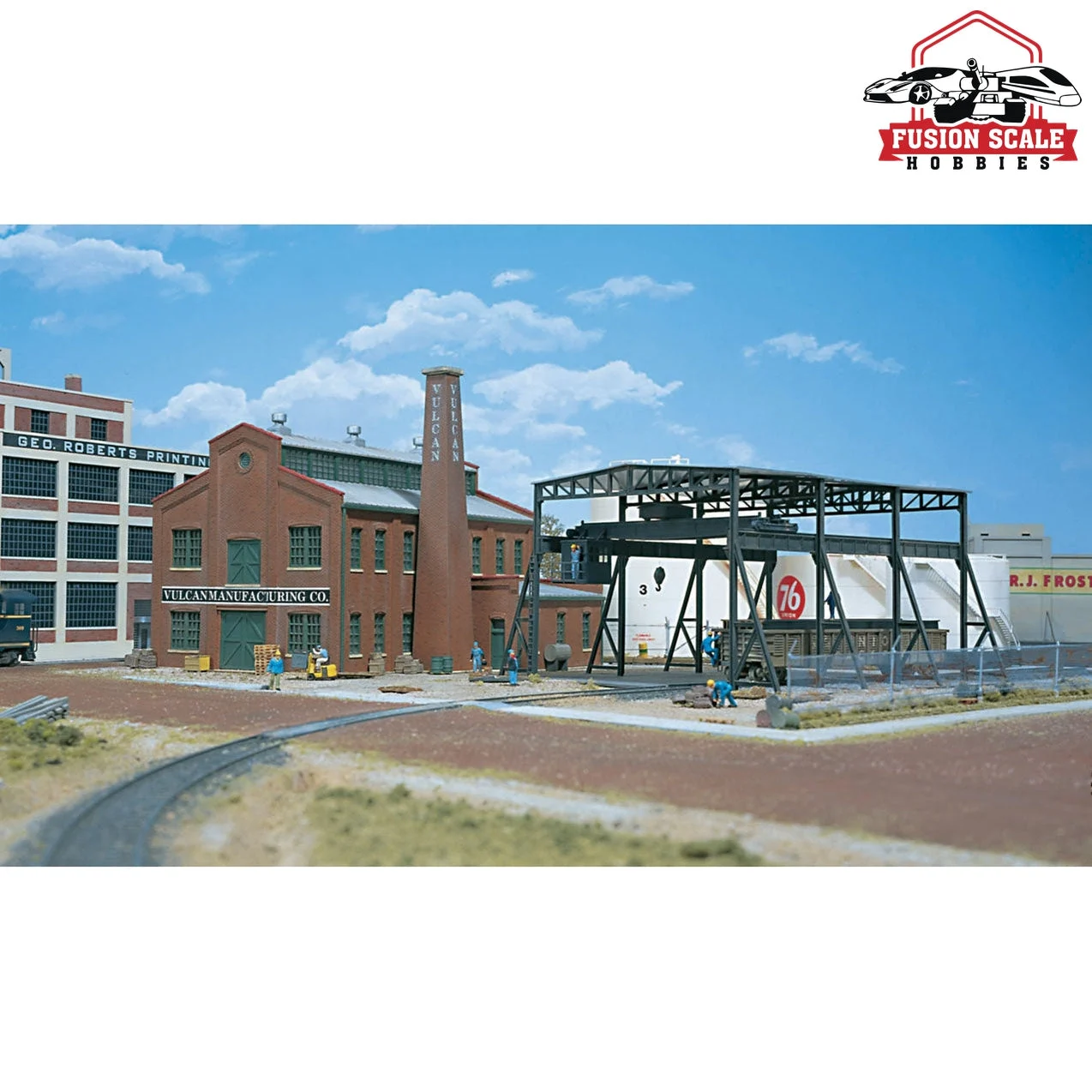 Walthers Cornerstone HO Scale Vulcan Manufacturing Company Kit 9 x 93/8 x 8" 22.9 x 23.8 x 20.3cm