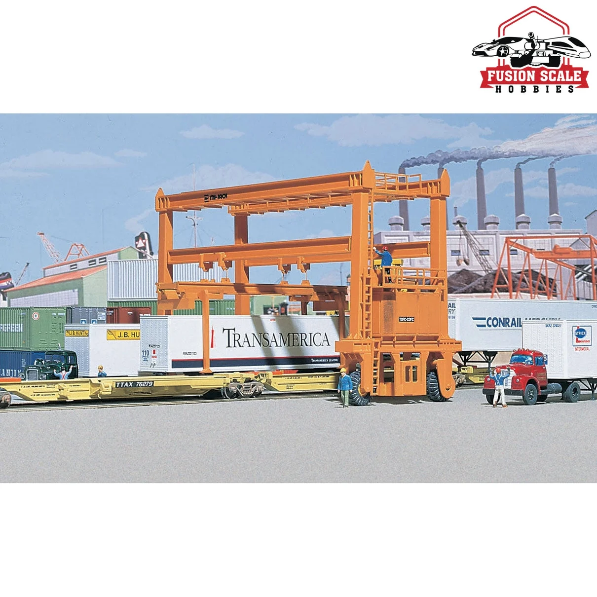 Walthers Cornerstone HO Scale MIJACK Translift(R) Intermodal Crane Kit 73/8 x 33/4" 18.7 x 9.5cm