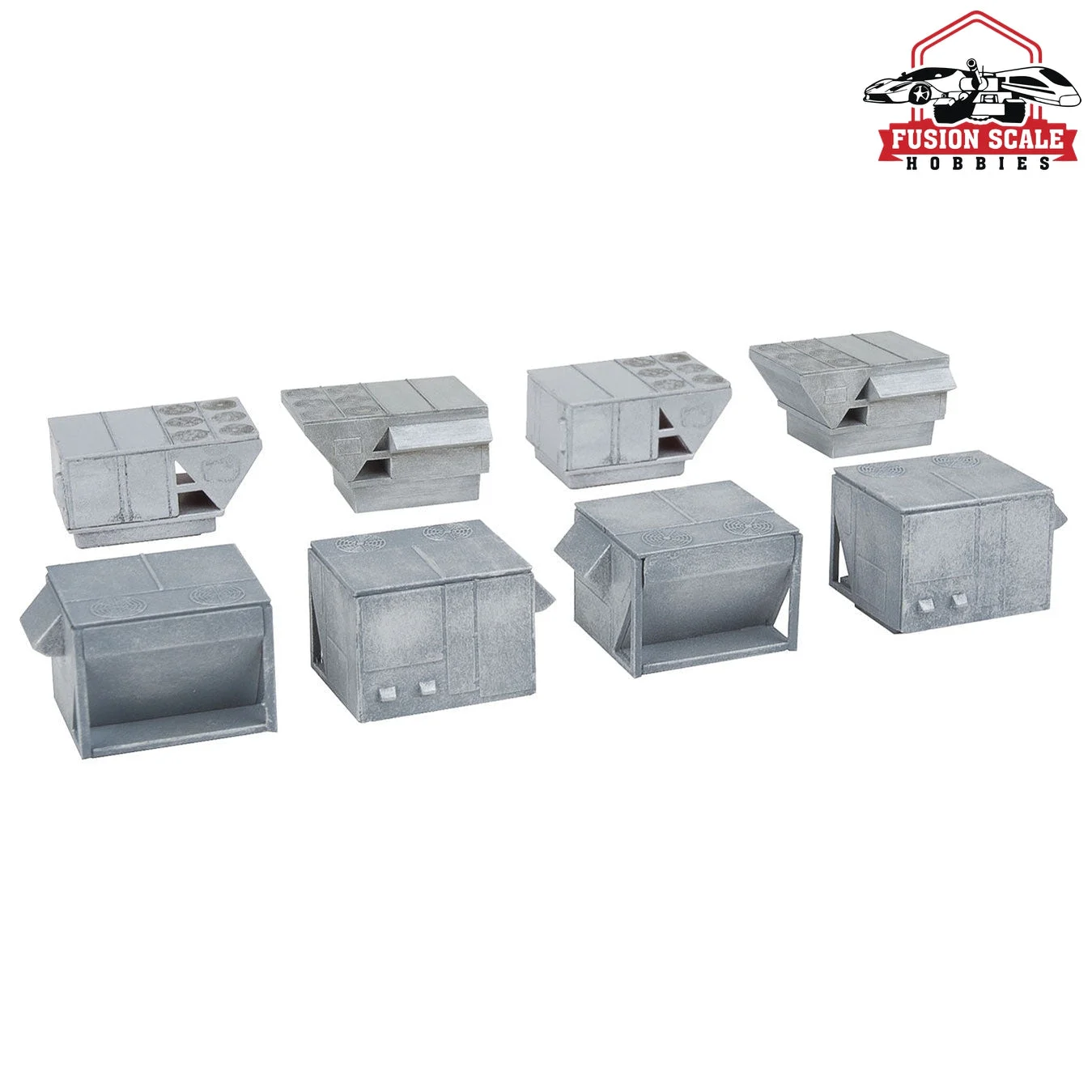 Walthers Cornerstone N Scale HVAC Units Kit 4 each of 2 Styles of Rooftop Air Conditioners
