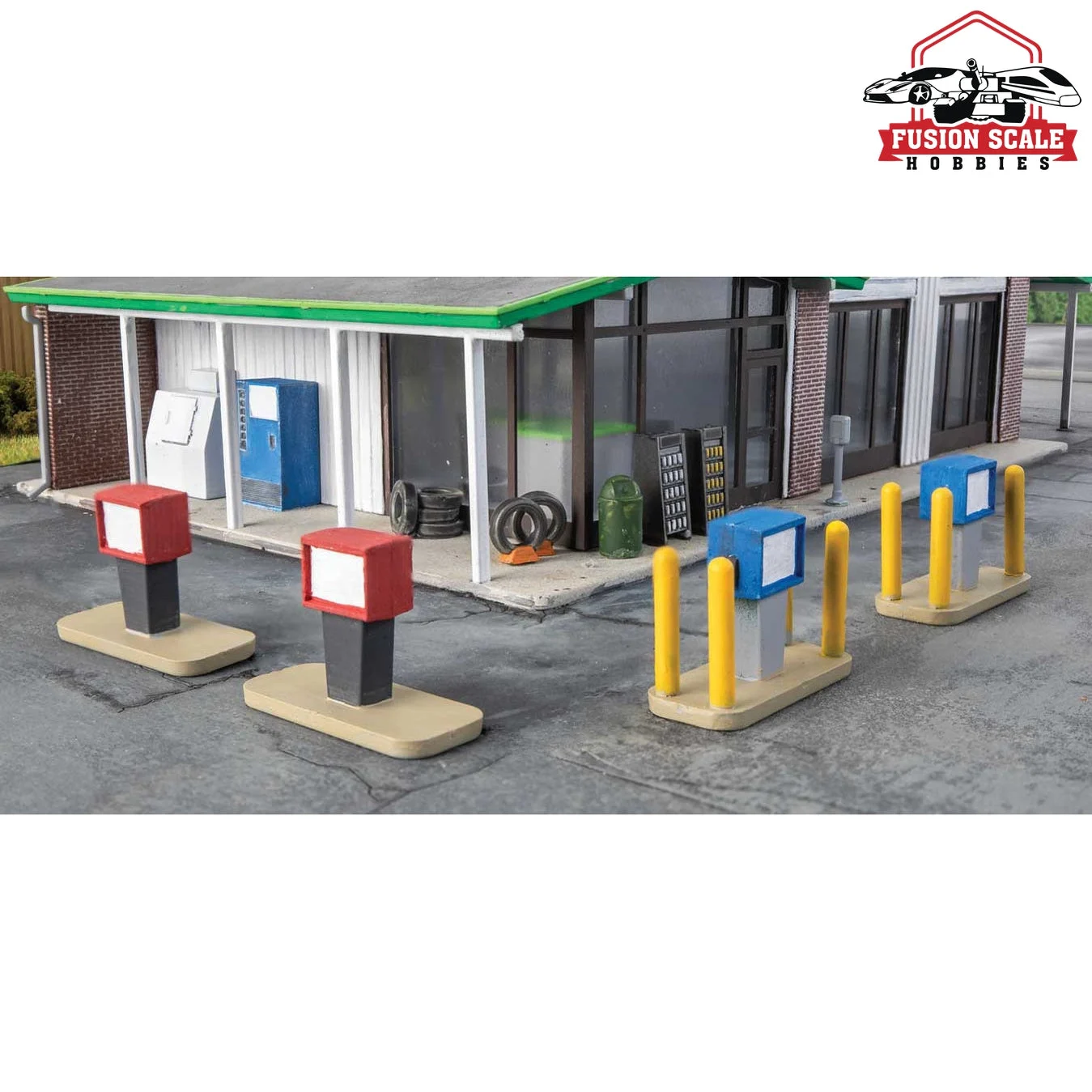 Walthers Cornerstone HO Scale Gas Station Details Kit