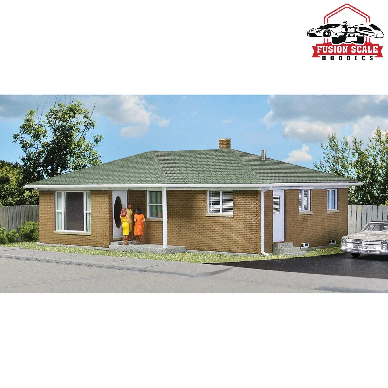 Walthers Cornerstone HO Scale Ranch Tract House Kit 51/2 x 41/8 x 21/4" 13.9 x 10.4 x 5.7cm