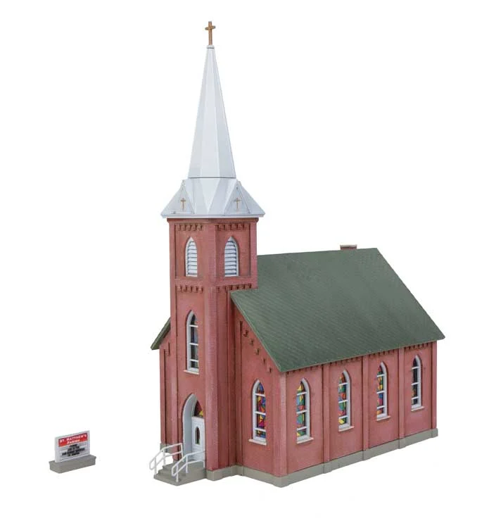 Walthers Cornerstone N Scale Brick Church 933-3858