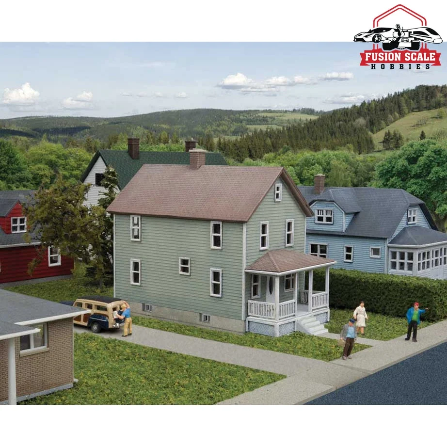 Walthers Cornerstone N Scale TwoStory Frame House Kit 33/8 x 11/2 x 23/8" 8.6 x 4 x 5.9cm