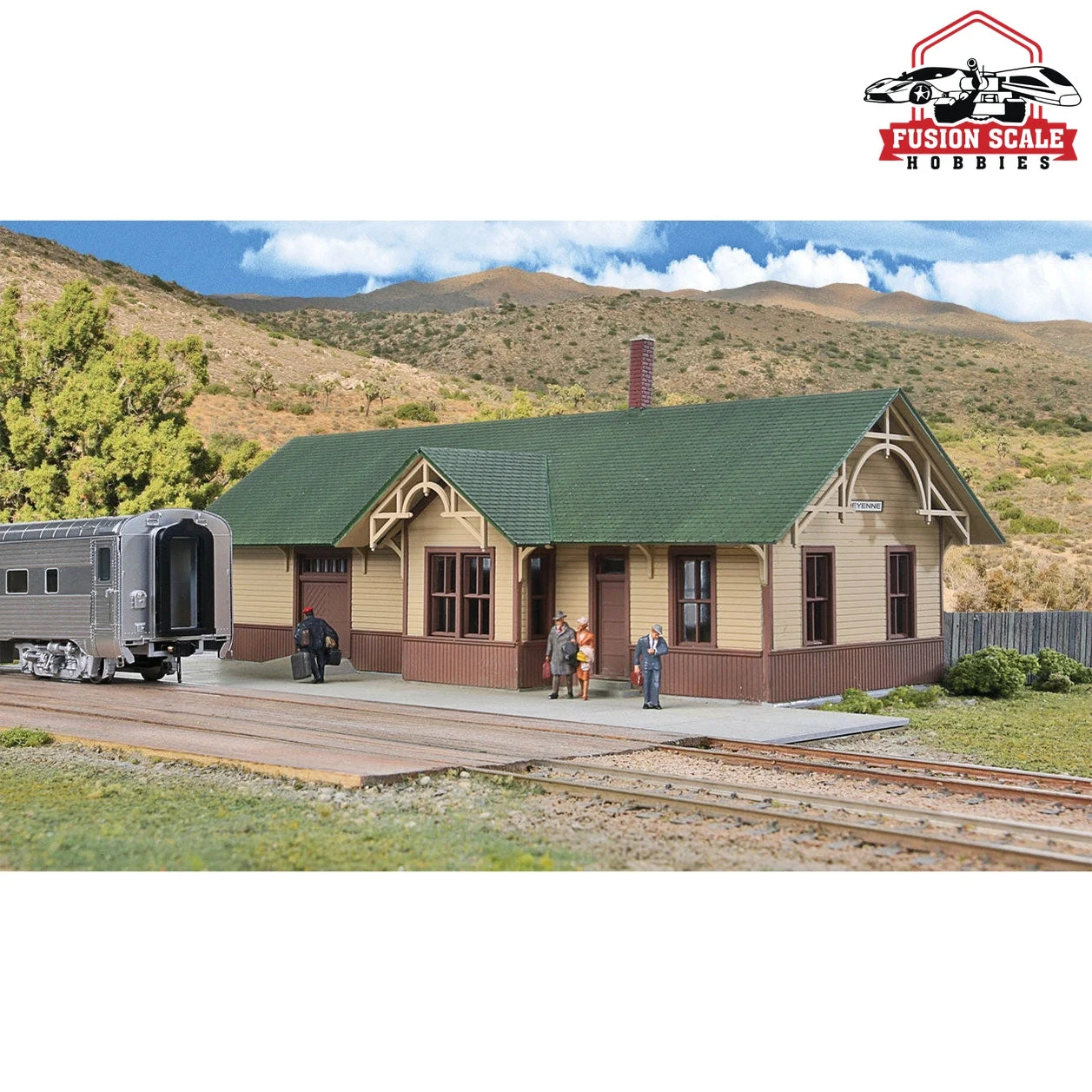 Walthers Cornerstone HO Scale Union Pacific(R)Style Depot Kit 113/4 x 55/8 x 4" 29.8 x 14.2 x 10.1cm