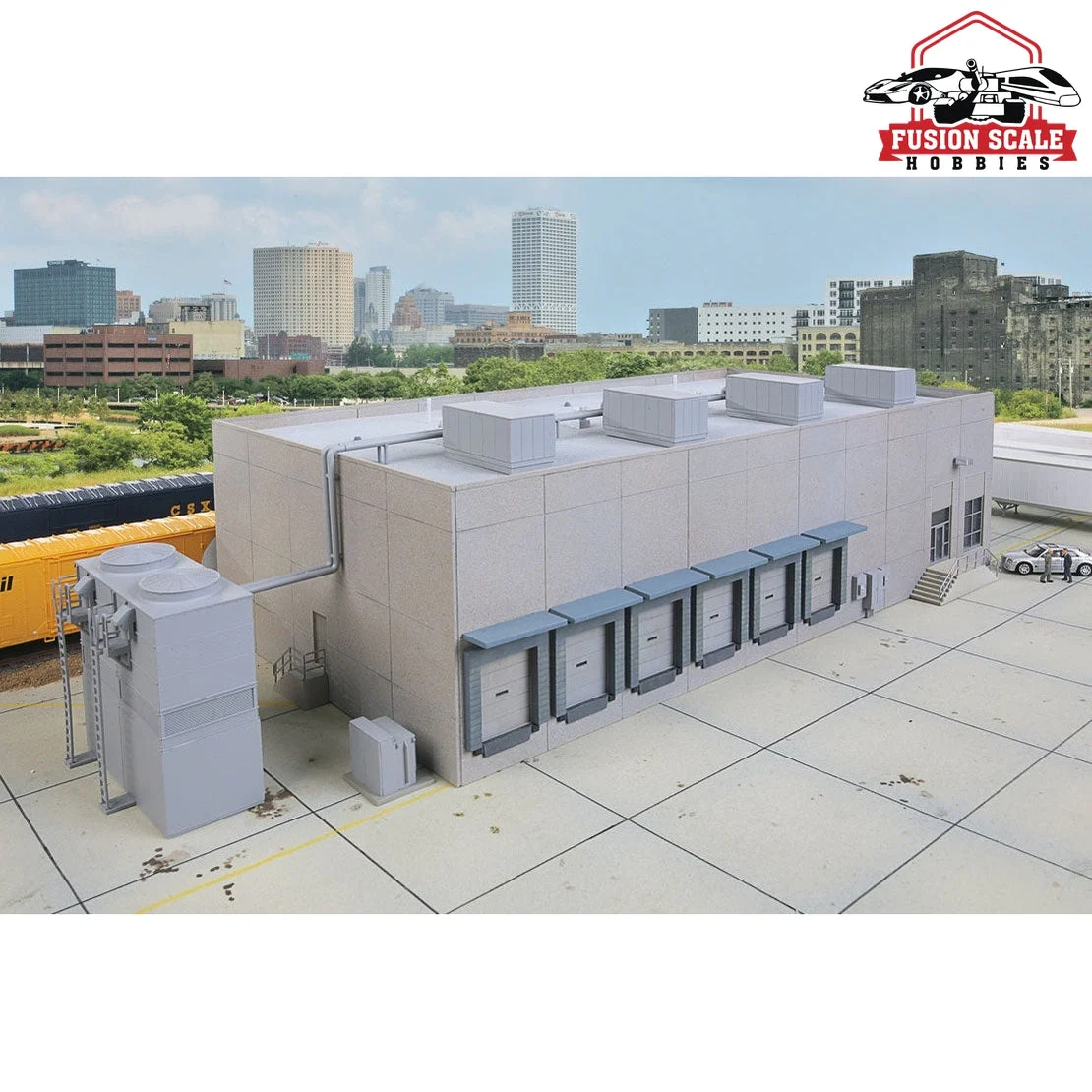 Walthers Cornerstone HO Scale Modern Cold Storage Warehouse Kit Main building: 201/2 x 91/8 x 51/4" 52 x 23.1 x 13.3cm