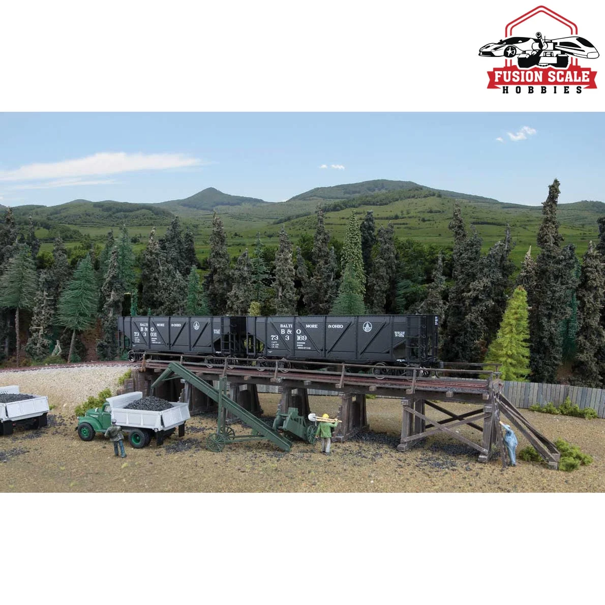 Walthers Cornerstone HO Scale Coal Trestle Kit 241/2 x 43/8 x 13/4" 62.3 x 11.1 x 4.4cm