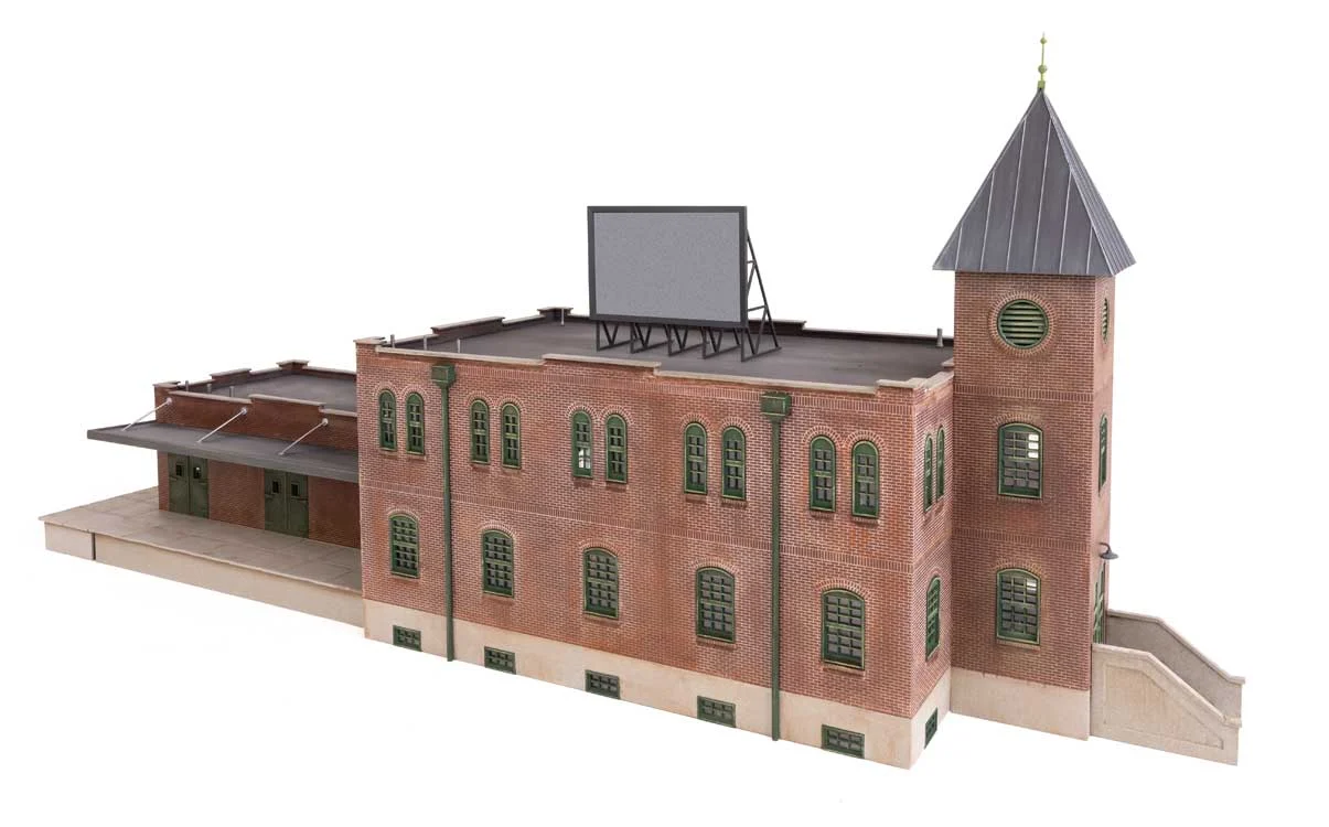 Walthers Cornerstone HO Scale Vintage Brick Warehouse Kit – Industrial Railroad Structure – 933-4104