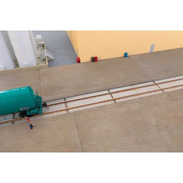 Walthers Cornerstone HO Scale Concrete Track Pads Kit – Rail Yard Paving Detail Set (9 Pack) – 933-4163