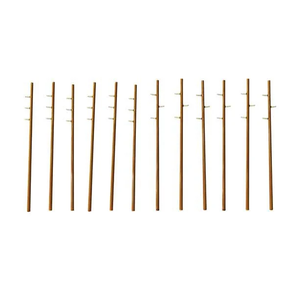 Walthers Cornerstone HO Scale Intermediate Height Wood Utility Poles Kit – Power Grid Detail Set – 933-4173