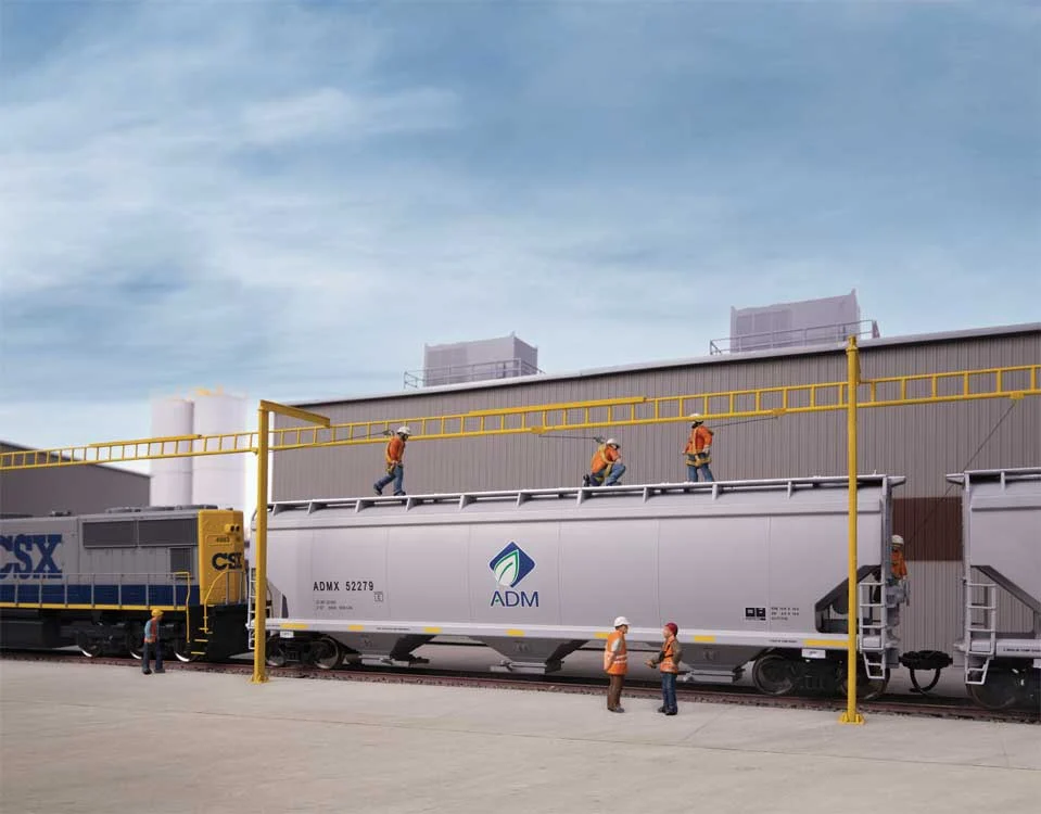 Walthers Cornerstone HO Scale Transload Facility Safety System Kit – Modern Railroad Fall Protection Structure – 933-4185