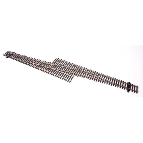 Walthers HO Scale Code 83 DCC-Friendly #6 Left-Hand Single Crossover Turnout – Nickel Silver – 948-83075