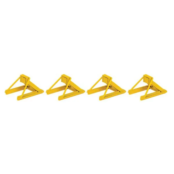 Walthers HO Yellow Track Bumpers 4 Pack Assembled - 948-83108