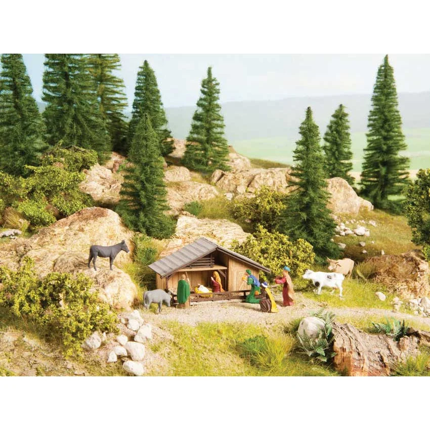 Walthers Nativity Scene 12-Piece Set -- 2-15/16 x 1-3/8 x 2-15/16" 7.5 x 3.5 x 7.5cm