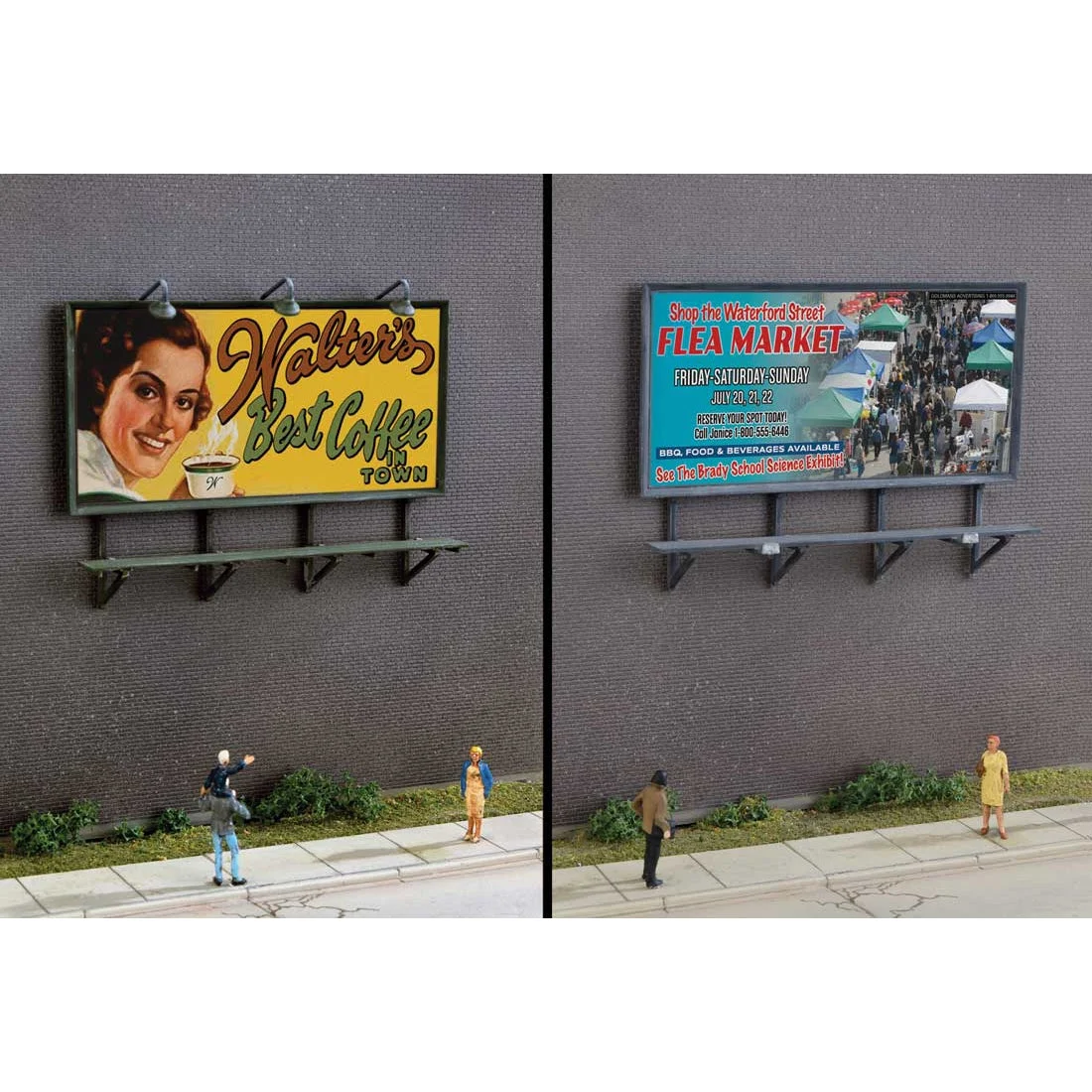 Walthers Wall-Mounted Billboard pkg(3) -- Kit