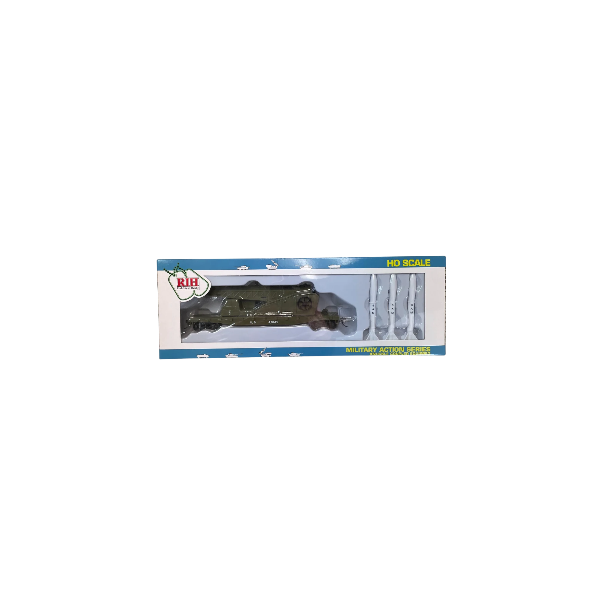 Rock Island Hobby RIH032180 HO Scale US Army Missile Launch Car with Missiles