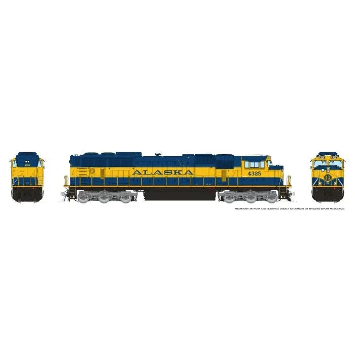 Rapido HO Scale EMD SD70MAC Diesel Locomotive – Alaska Railroad #4325 w/ Flared Radiator (DC/DCC/Sound)