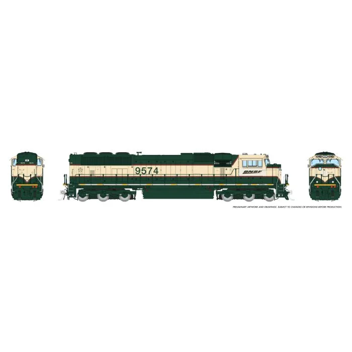 Rapido HO Scale EMD SD70MAC Diesel Locomotive – Burlington Northern Executive Scheme #9679 (DC/DCC/Sound)