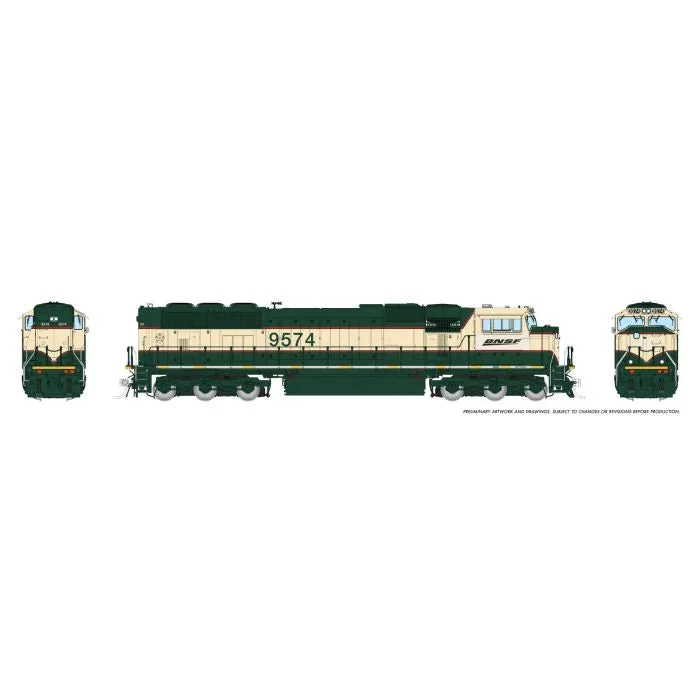Rapido HO Scale EMD SD70MAC Diesel Locomotive – BNSF Executive Scheme w/ Swoosh Patch #9574 (DC/DCC/Sound)