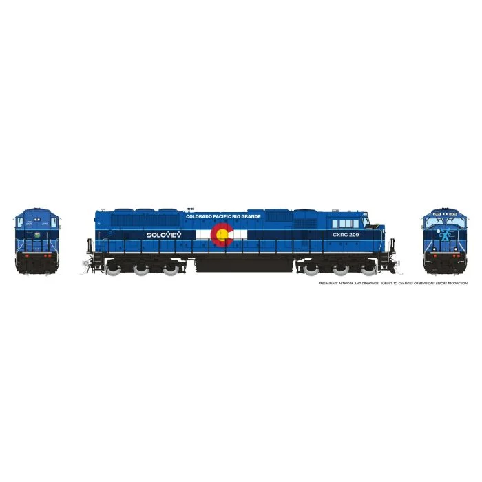 Rapido HO Scale EMD SD70MAC Diesel Locomotive – Colorado Pacific Railroad #209 (DC/DCC/Sound)