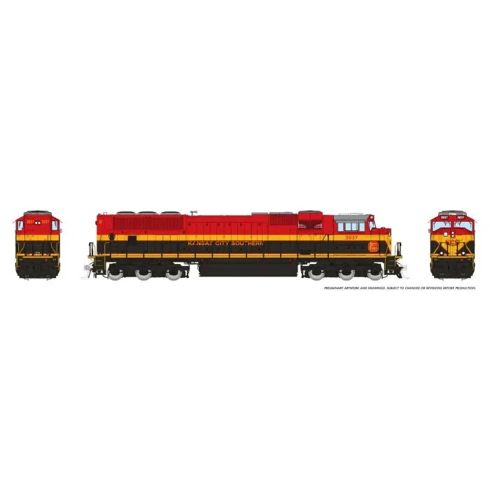 Rapido HO Scale EMD SD70MACe Rebuild Diesel Locomotive – KCS Southern Belle Scheme #3912 (DC/DCC/Sound)