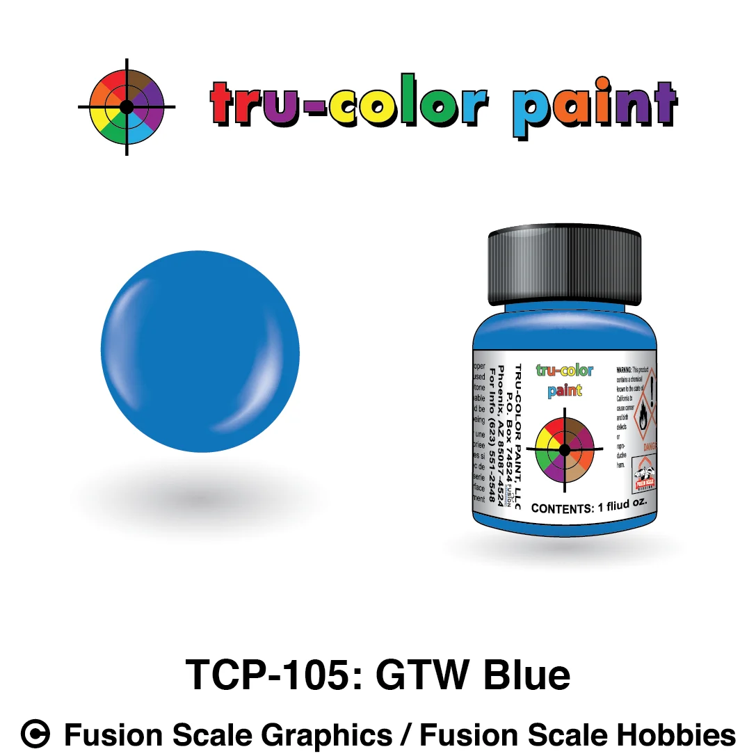 Tru Color Paint Grand Trunk Western GTW Blue 1oz