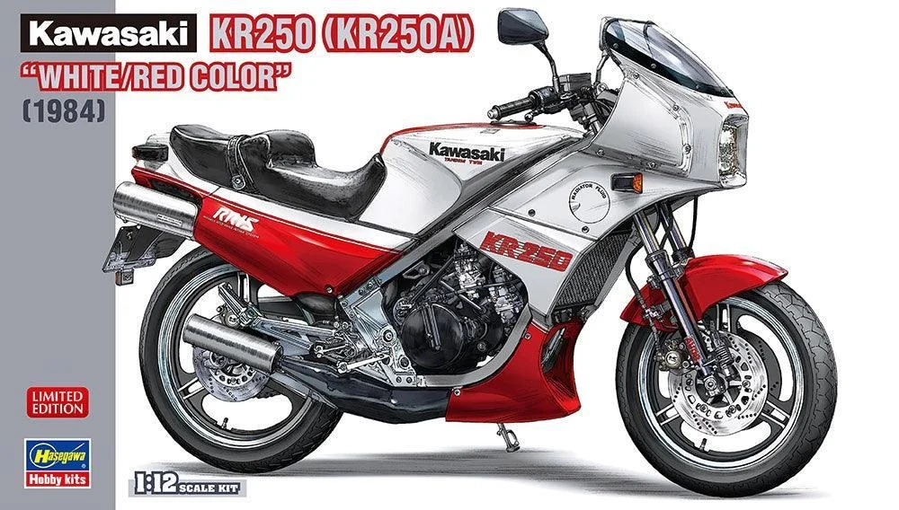 1/12 Hasegawa Kawasaki KR250 (KR250A) White/Red 21745
