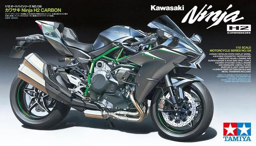 1/12 Tamiya Kawasaki Ninja H2 Carbon 14136