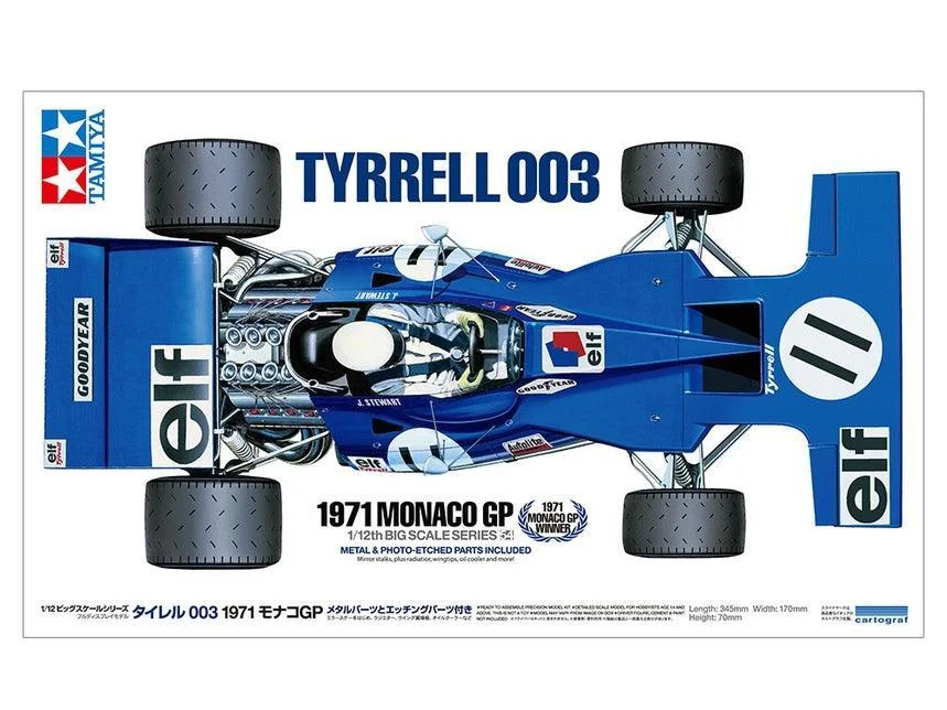 1/12 Tamiya TYRRELL 003 1971 MONACO GP 12054
