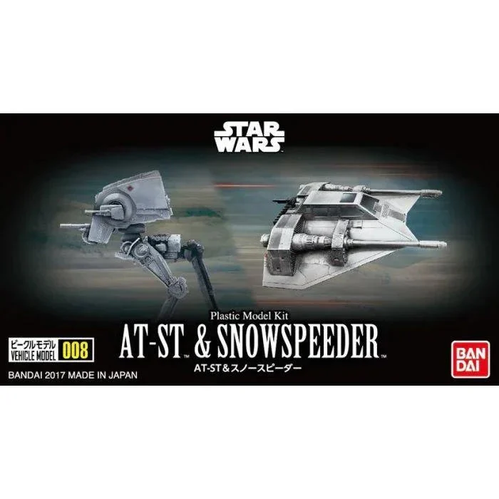 1/144 Bandai Star Wars AT-ST & Snowspeeder Model 008 2373723