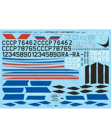1/144 Fundekals AEROFLOT IL-76 CANDIDS