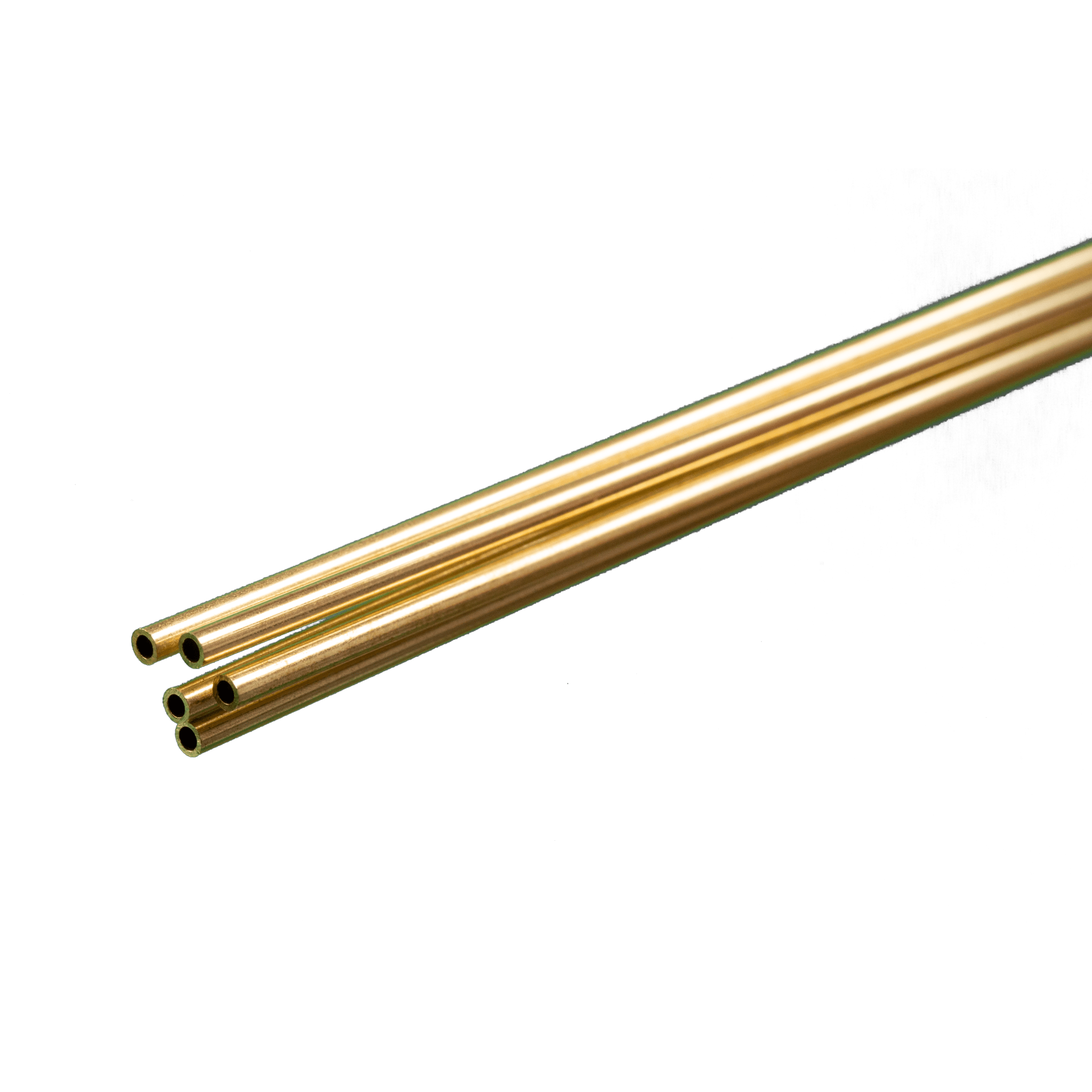 Round Brass Tube: 3/32" OD x 0.014" Wall x 36" Long (5 Pieces) - K&S