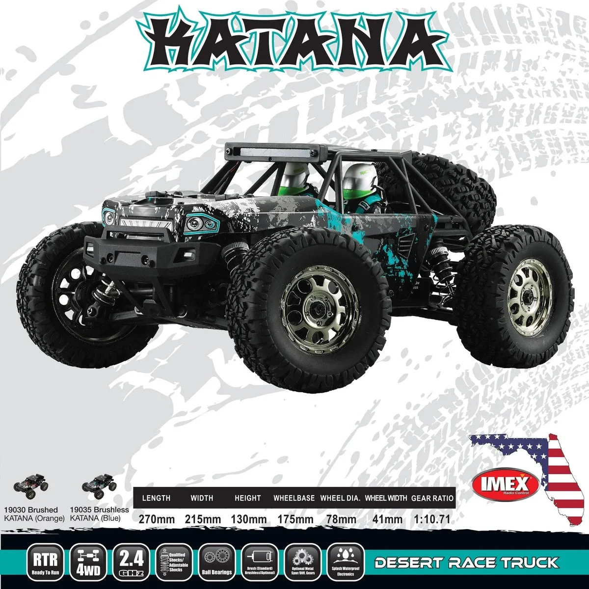 1/16 IMEX Katana Brushed RTR 4WD Desert Truck 19030 - IMEX Model Co.