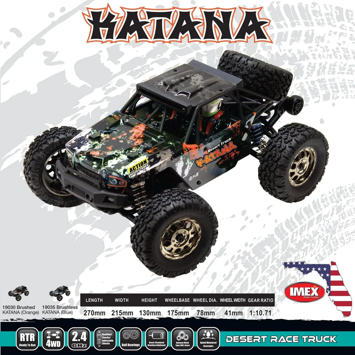 1/16 IMEX Katana Brushless RTR 4WD Desert Truck 19035 - IMEX Model Co.
