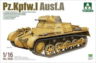 1/16 Takom PzKpfw I Ausf A Tank Plastic Model Kit
