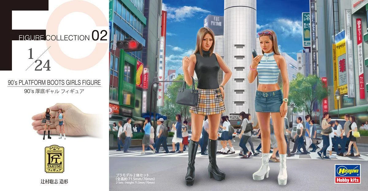 1/24 Hasegawa 90’s Platform Boots Girls Figure 29102