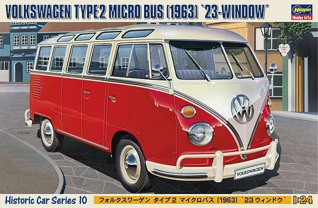 1/24 Hasegawa Volkswagen Type 2 Micro Bus (1963) “23-Window” 21210